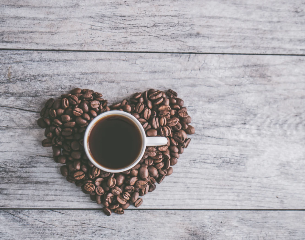 coffee spots at simon fraser coffee with heartshaped coffee beans